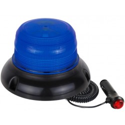 Rotativo Emergencia LED Azul Homologado R65 base magnética y conexión a mechero 12-24 V