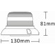 Rotativo LED Ámbar de Emergencias Homologado R65 con base magnética