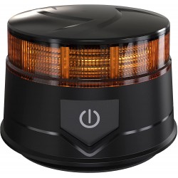 Mini Rotativo Emergencia LED Ámbar Homologado R65 Batería Recargable