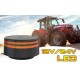 Rotativo Ámbar K-LED Revolution Black 12/24 V Homologado R65 Emergencia Advertencia Señalización Tractor, Camión